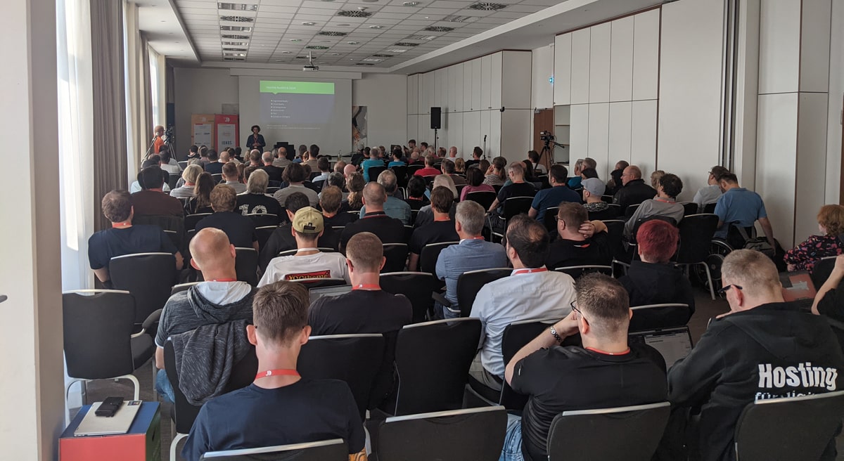 Vortrag im vollen Raum beim JoomlaDay™
